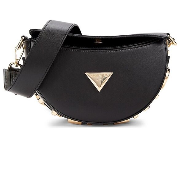 VALENTINO BY MARIO VALENTINO LUNAIRE LEATHER SADDLE SHOULDER BAG - Picture 1 of 8